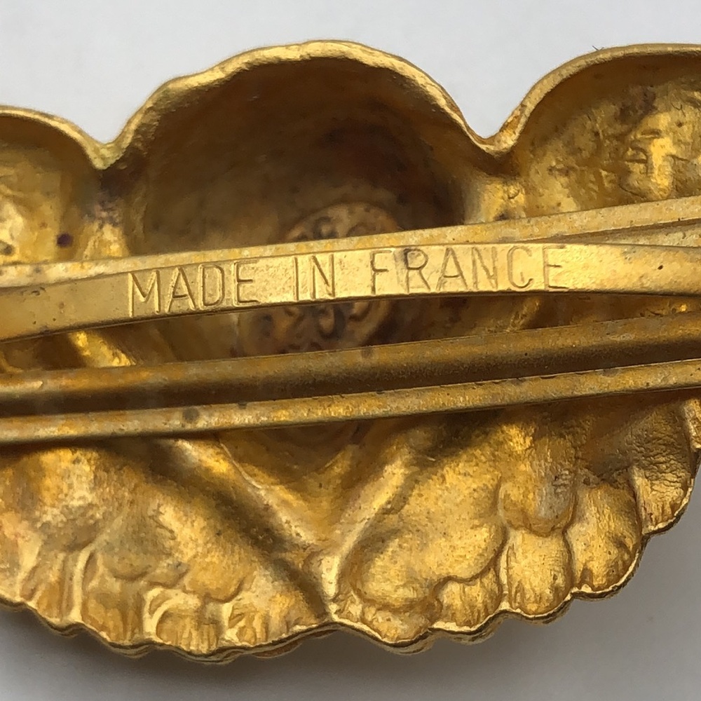 Kirks Folly Art Nouveau Style Gold Tone Angel Winged Cherub Hair pin - Picture 6 of 10